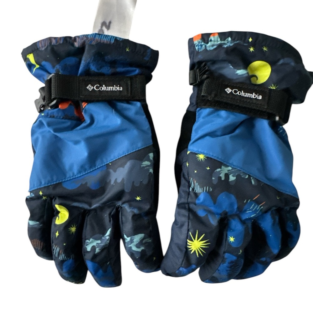 Columbia Blue and Black Insulated Mittens